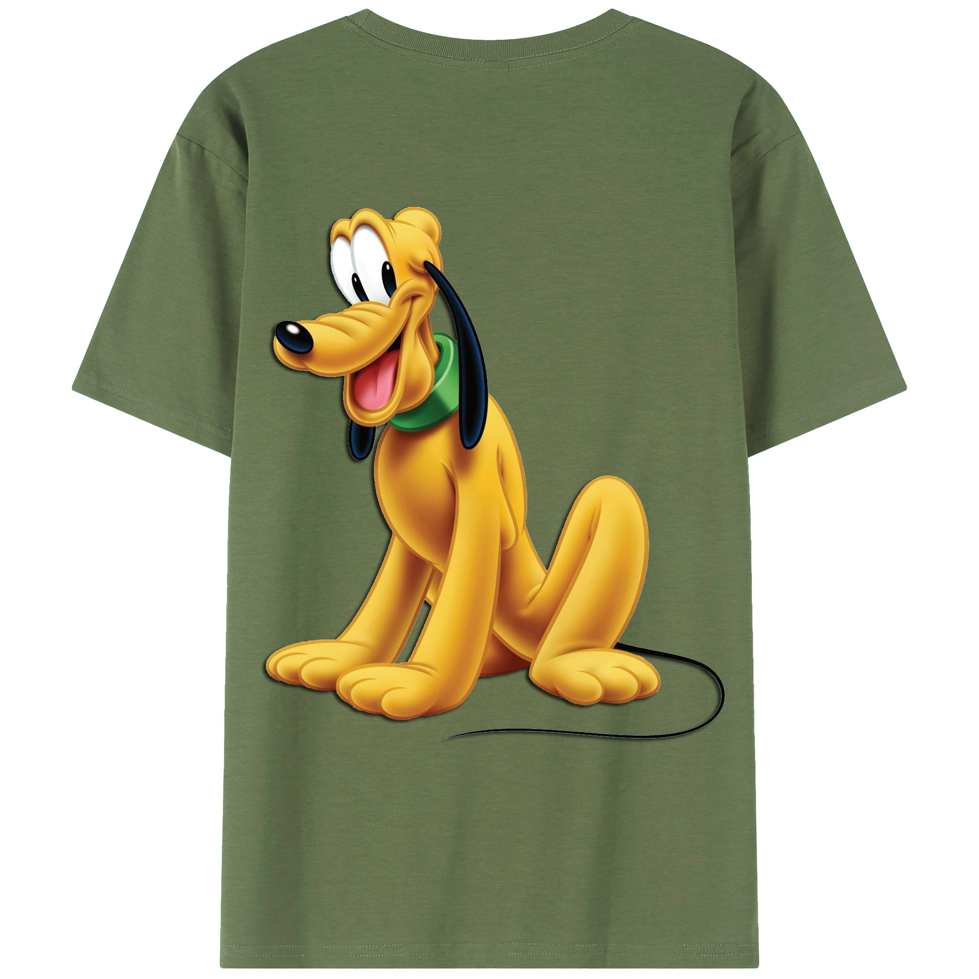 ミッキーマウス Mickey Mouse 綿100％ メンズ半袖Tシャツ（バックプリント） 通気性